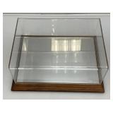 8" x 11" x 4" Acylic Display Cases With Mirrored Acrylic And Wood Base