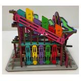 3D Wood Crafted Marble Run 8 1/2" x 9 1/2" x 7"