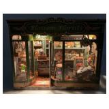 Light Up Handcrafted Wood (Blossum Florists) Miniature Diarama (Works)