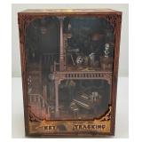 Light Up Handcrafted Wood (Key Tracking) Miniature Diarama (Works)