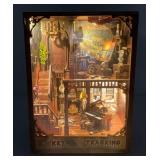 Light Up Handcrafted Wood (Key Tracking) Miniature Diarama (Works)