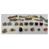 Misc. Vintage Tie Clips And Cuff Links