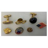 Misc. Vintage Tie Clips And Cuff Links
