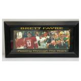 Framed Behind Glass BRETT FARVE Passing Through The Years 10" x 20 1/2"