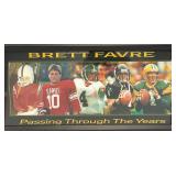 Framed Behind Glass BRETT FARVE Passing Through The Years 10" x 20 1/2"