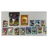 Misc. Unsorted Football Cards Some In Protective Sleeves