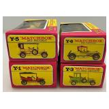Misc. Vintage Miniature Die Cast MATCHBOX Models Of Yesteryear Y-1,Y-3,Y-5 & Y-6 In Original Boxes (New Old Stock)