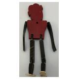 Very Old Wooden Stick Puppet 13" Tall