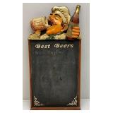 Vintage Best Beers Chalkboard 24" x 12"