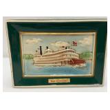 Vintage Collectible Jim Beam Belle Of Louisville Yellow & Green Decanters In Original Boxes