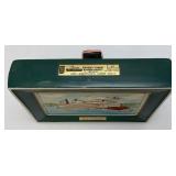 Vintage Collectible Jim Beam Belle Of Louisville Yellow & Green Decanters In Original Boxes