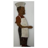 Vintage Wooden handmade Chef Folk Art Decoration Piece 19"