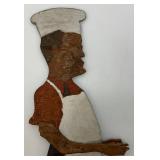 Vintage Wooden handmade Chef Folk Art Decoration Piece 19"