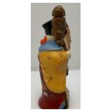 Vintage Japanese Sake Good Luck God Empty Decanter 10 1/2"