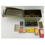 Vintage Ammo Box With Misc. Ammo Brass Casings And More
