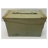 Vintage Ammo Box With Misc. Ammo Brass Casings And More