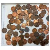 Group of Misc. Unsorted Pennies And Penny Rolls