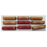 Group of Misc. Unsorted Pennies And Penny Rolls