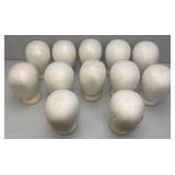 Group Of Styrofoam Head Displays