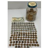 Misc. Coins Including Norwest Bank Wooden Tokens,1960