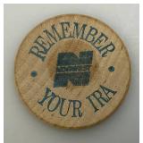 Misc. Coins Including Norwest Bank Wooden Tokens,1960