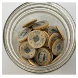 Misc. Coins Including Norwest Bank Wooden Tokens,1960