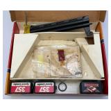 Vintage Crossman 357 Air Pistol Shooters Kit In Original Box With Extra Barrel And Pellets, Speed Loaders And More