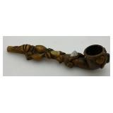 Unique handcarved Vintage Wooden Pipe