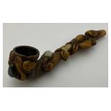 Unique handcarved Vintage Wooden Pipe