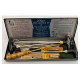 Misc. Gun Related Items Including JC Higgins Gun Cleaning Kit, Leather Holsters And More