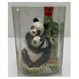 Vintage Miniature Oriental Panda Bear Decanter (In Original Box) And