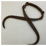 Vintage Wooden Fruit Crates And Ice Tongs