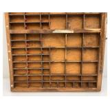 16 1/2" x 21 3/4" And 16 5/8" x 31 1/4" Vintage Wooden Printers Trays