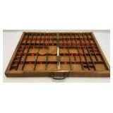 16 1/2" x 21 3/4" And 16 5/8" x 31 1/4" Vintage Wooden Printers Trays