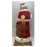 Vintage 37" Miss Santa Claus Blow Mold With Wood Base