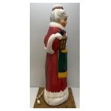 Vintage 37" Miss Santa Claus Blow Mold With Wood Base