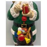 37" Vintage Father Christmas Blow Mold With Plastic Base