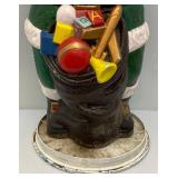 37" Vintage Father Christmas Blow Mold With Plastic Base