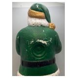 37" Vintage Father Christmas Blow Mold With Plastic Base