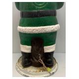37" Vintage Father Christmas Blow Mold With Plastic Base