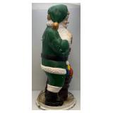 37" Vintage Father Christmas Blow Mold With Plastic Base