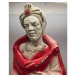 47" Jeweled Wiseman Blow Mold With Wood Base