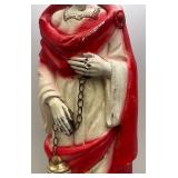 47" Jeweled Wiseman Blow Mold With Wood Base