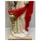 47" Jeweled Wiseman Blow Mold With Wood Base