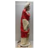 47" Jeweled Wiseman Blow Mold With Wood Base