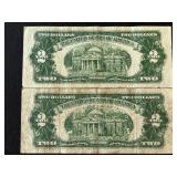 1953 Red Seal $2 Dollar Notes
