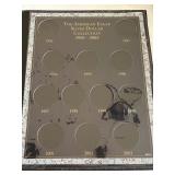 Franklin Half Dollar, Peace Dollar, and Silver Eagle Collection Books