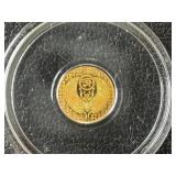1/200th Ounce .999 Fine Gold Round