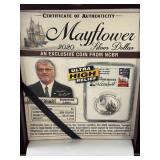 2020 Cook Islands Silver $5 Dollar Mayflower Voyage NGC PL70