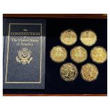 Gold Layered Founding Fathers of America Coins